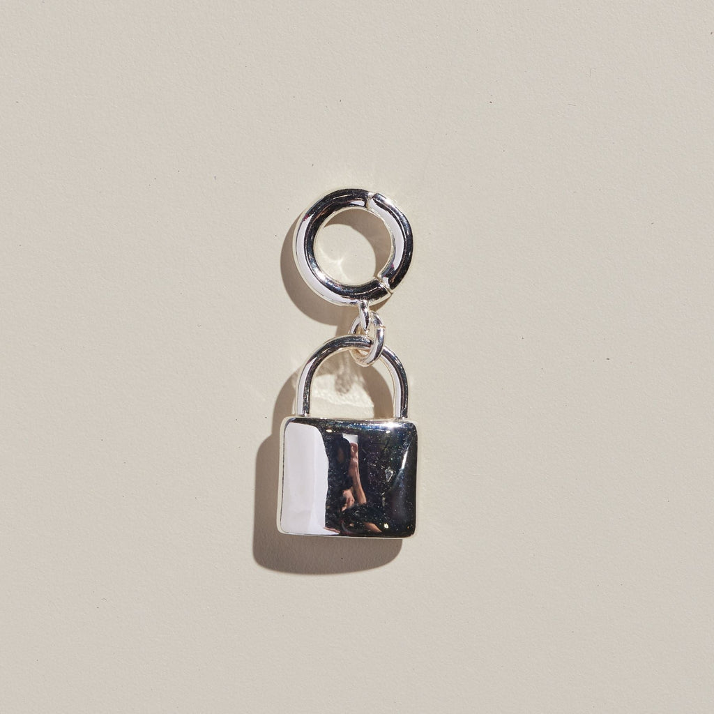 Silver Lock Charm