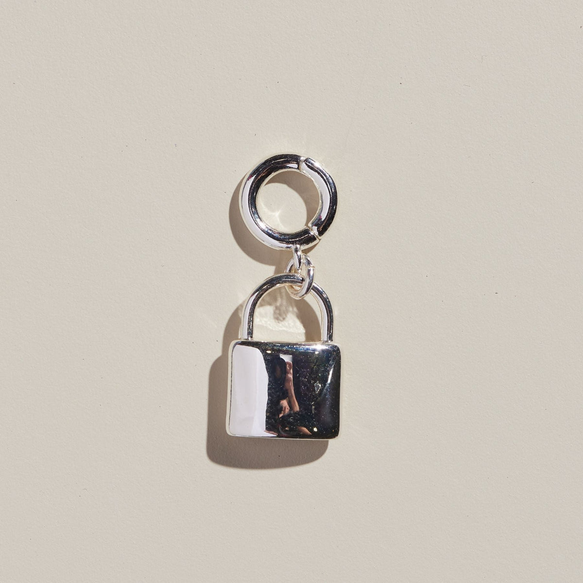 Silver Lock Charm