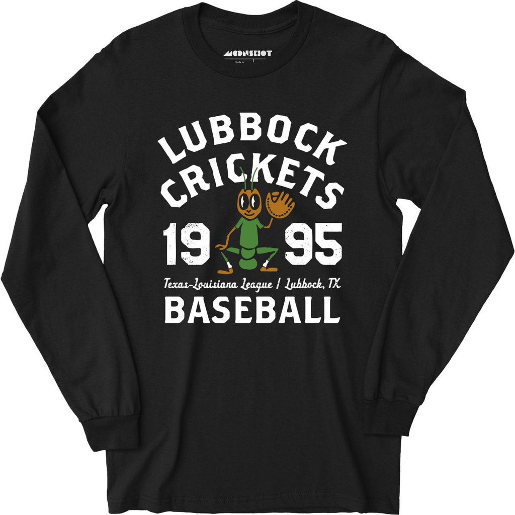 Lubbock Crickets - Texas - Vintage Defunct Baseball Teams - Long Sleeve