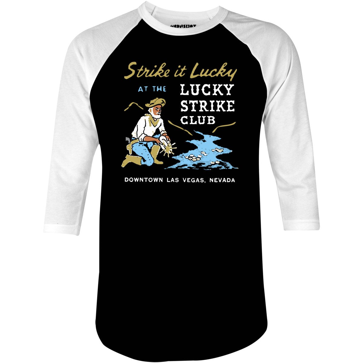 Lucky Strike Club - Vintage Las Vegas - 3/4 Sleeve Raglan