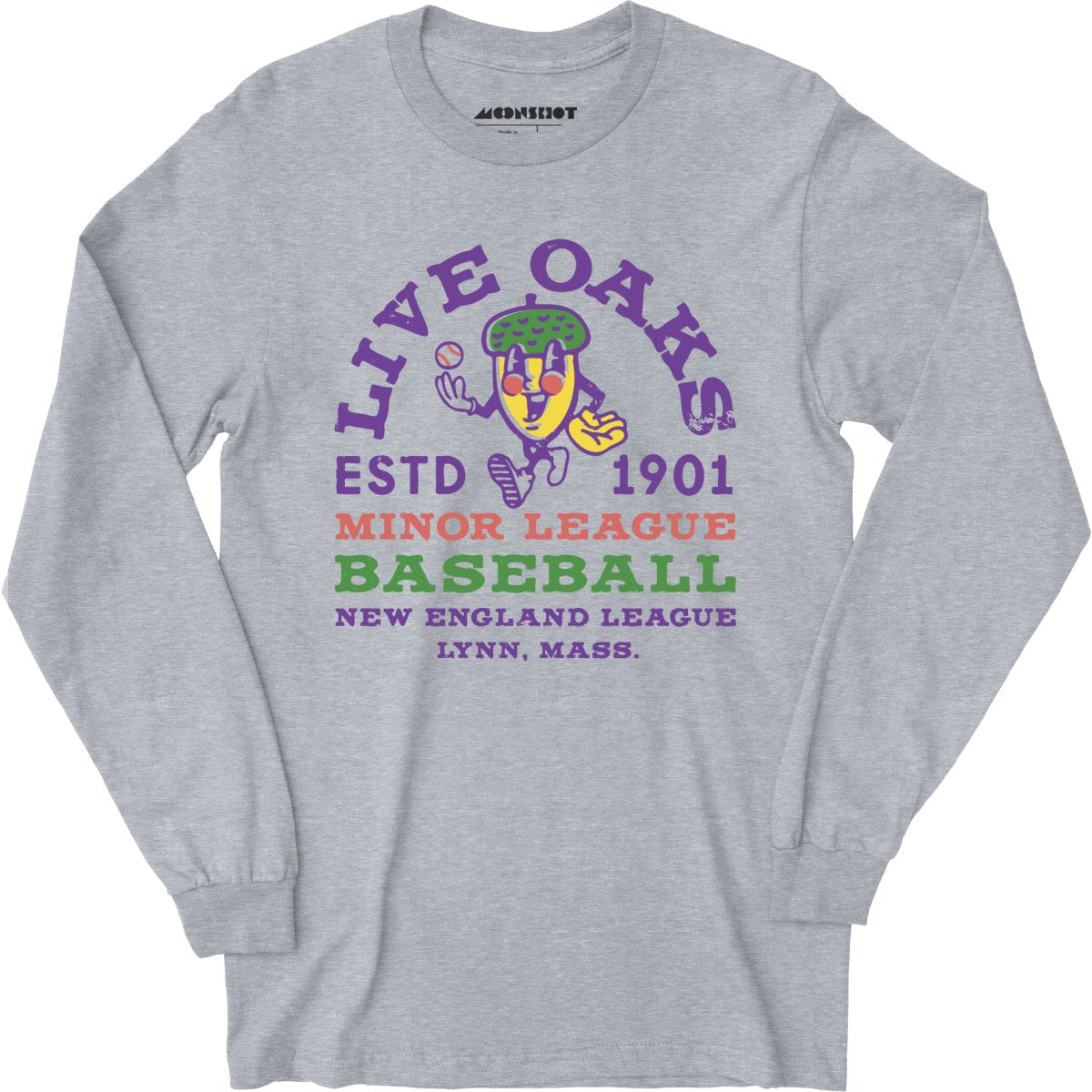 Lynn Live Oaks - Massachusetts - Vintage Defunct Baseball Teams - Long Sleeve