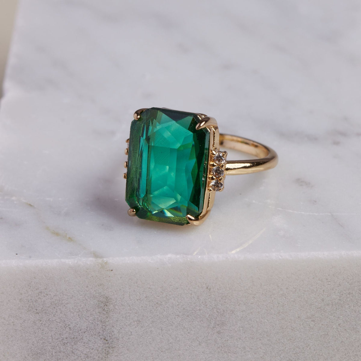 Green Marie Statement Ring