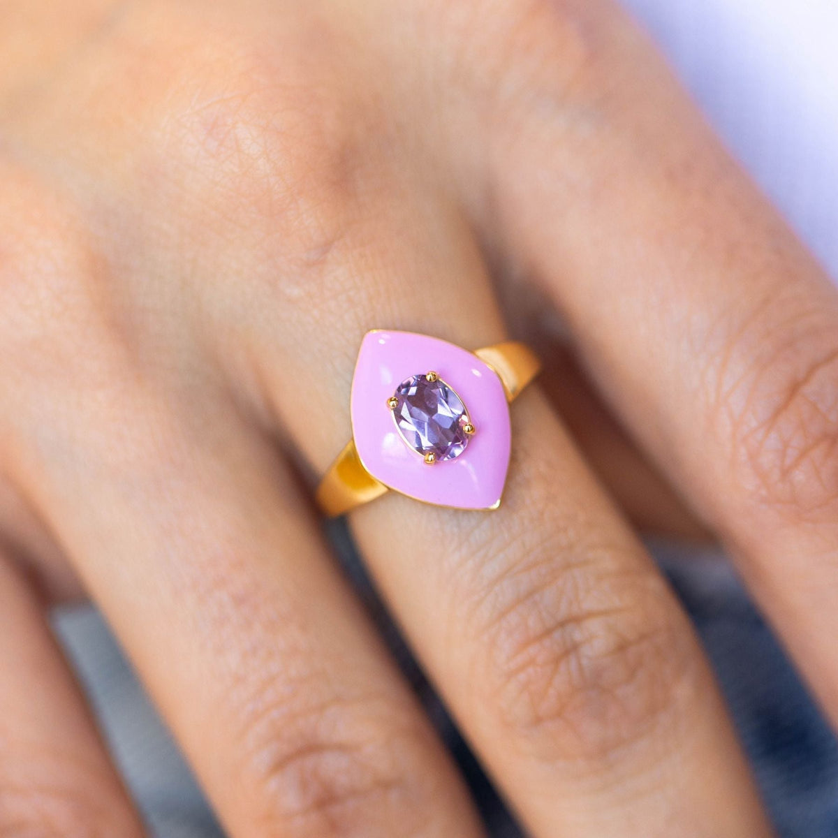Marisol Enamel and Stone Ring