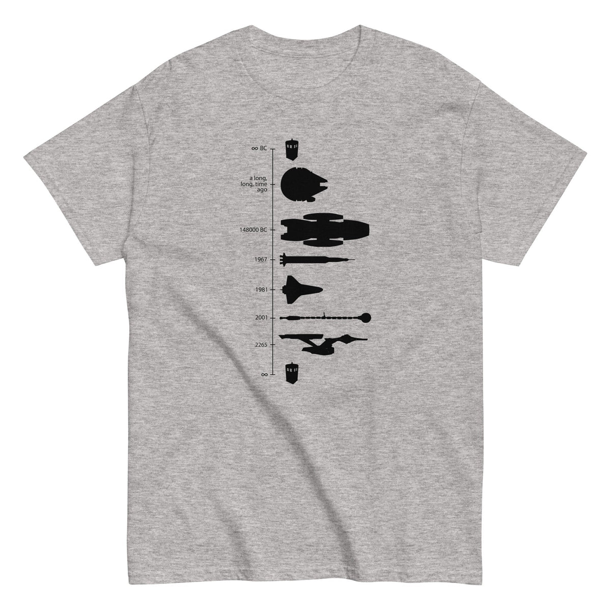 Space Ship Timeline Men's Classic Tee