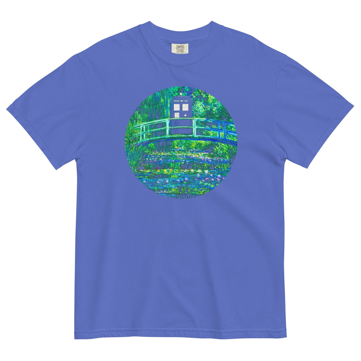 Water Lilies Police Box Men's Relaxed Fit Tee