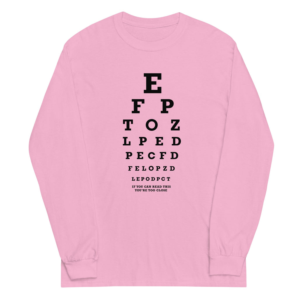 Too Close Eye Chart Unisex