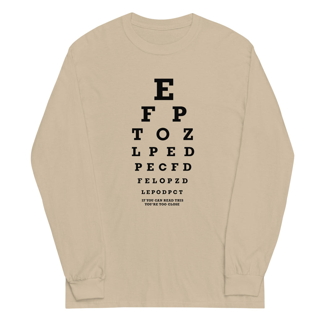 Too Close Eye Chart Unisex
