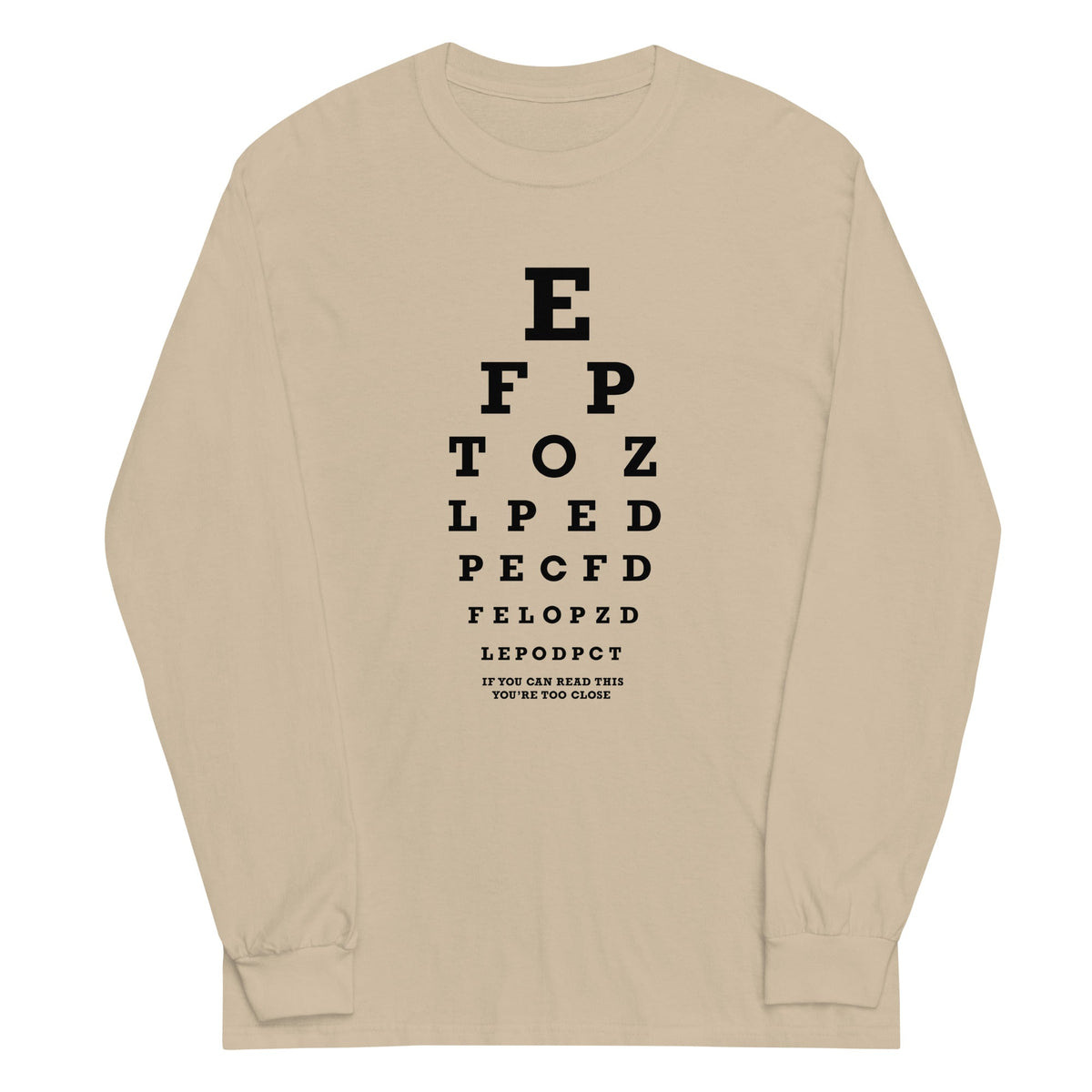 Too Close Eye Chart Unisex