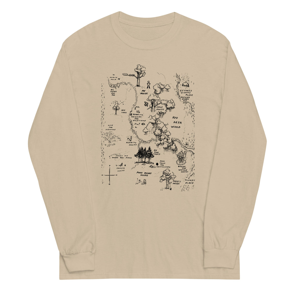 100 Acre Map Unisex