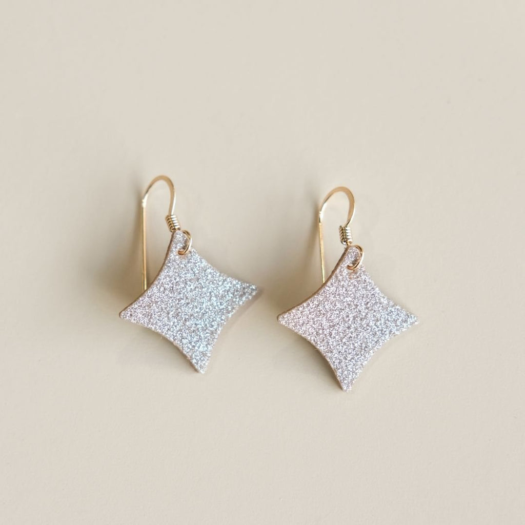 Mini Sparkle Leather Earrings