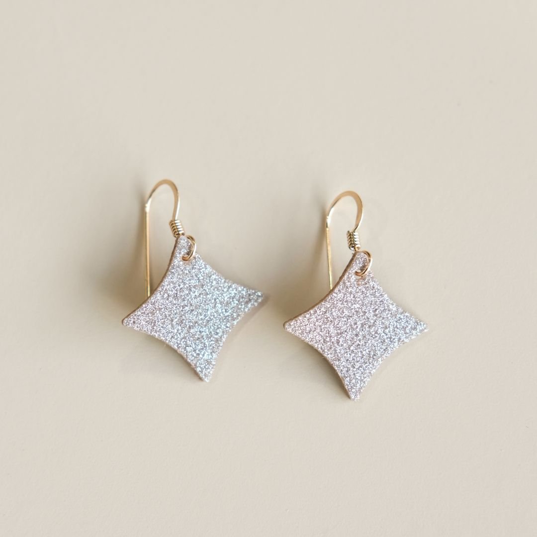 Mini Sparkle Leather Earrings