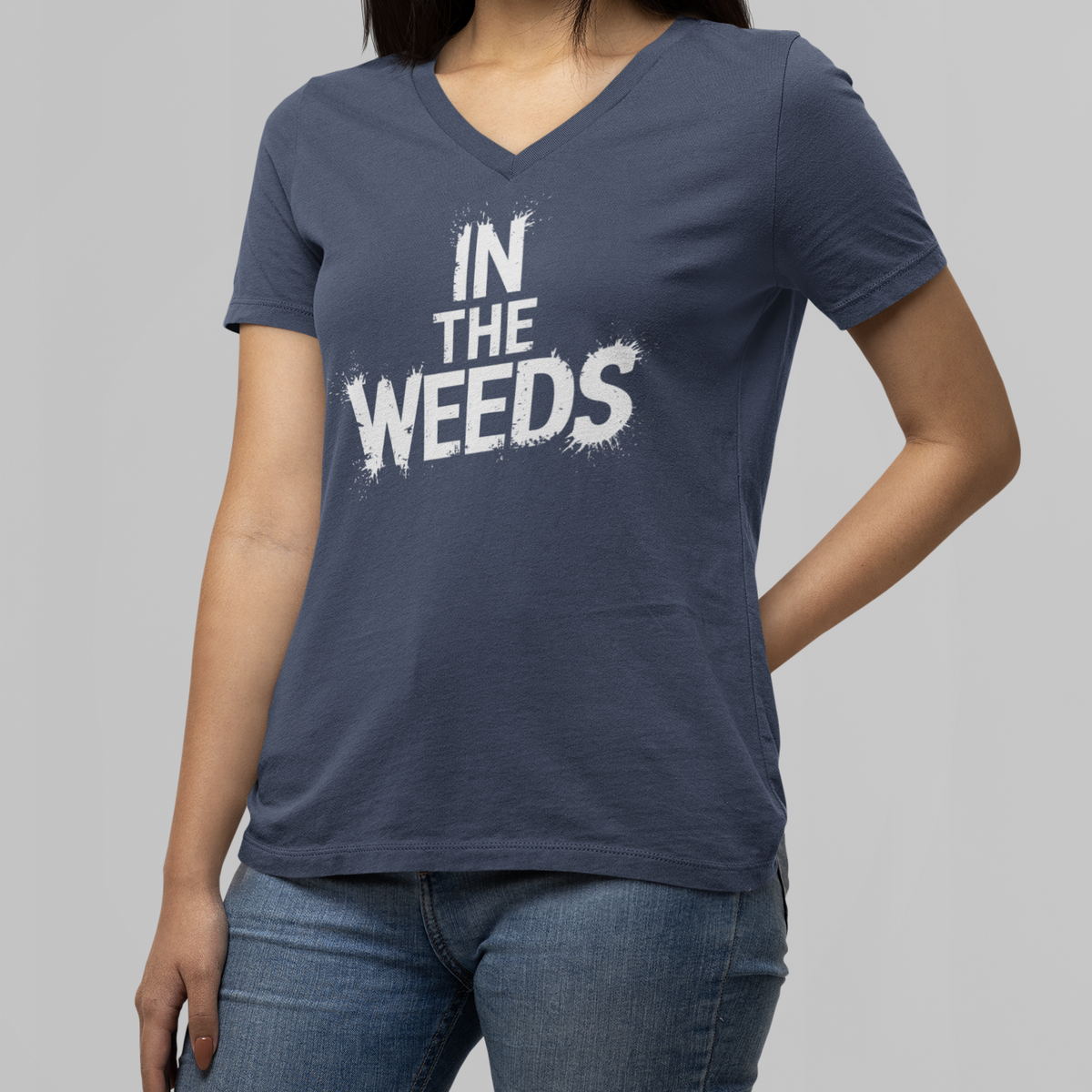 In The Weeds Womenâ€™s Relaxed V-neck Tee