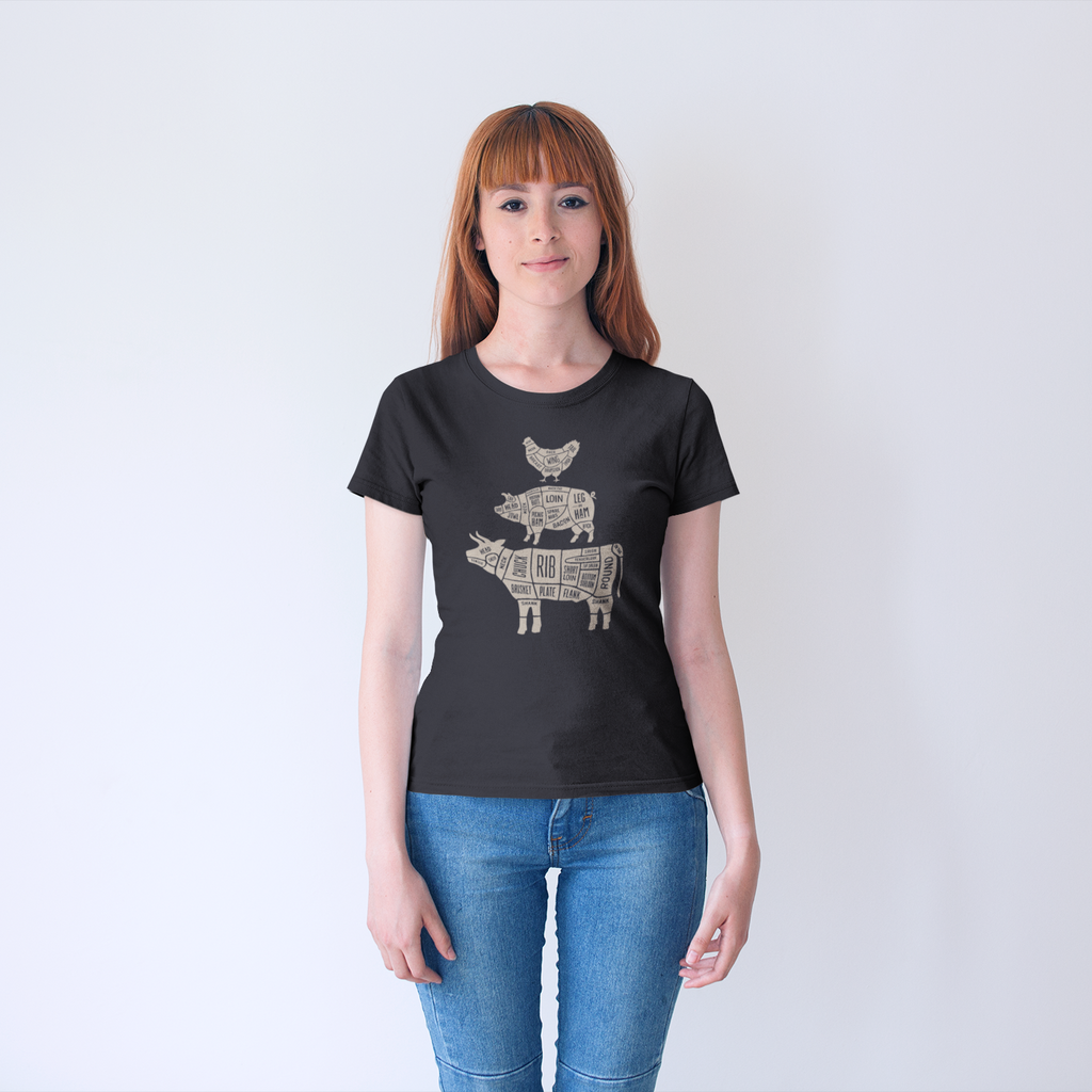 Chicken, Cow, Pig Women's Relaxed