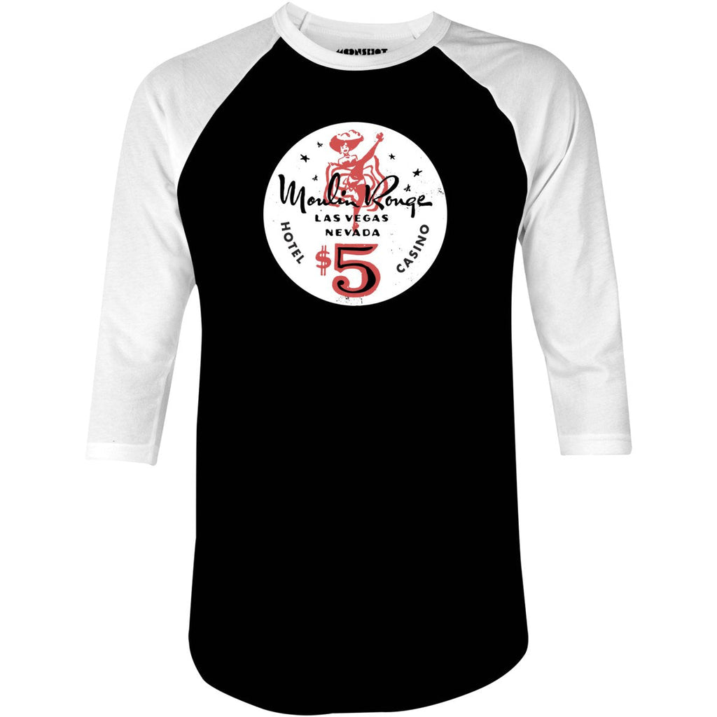 Moulin Rouge Hotel & Casino - Vintage Las Vegas - 3/4 Sleeve Raglan