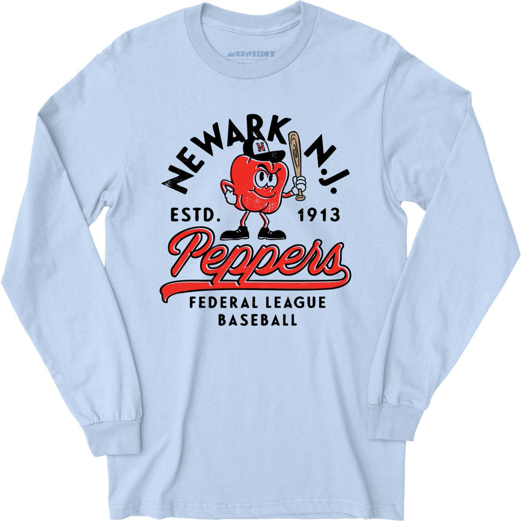 Newark Peppers - New Jersey - Vintage Defunct Baseball Teams - Long Sleeve