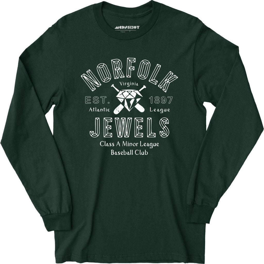 Norfolk Jewels - Virginia - Vintage Defunct Baseball Teams - Long Sleeve