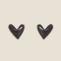 Onyx Sweetheart Studs