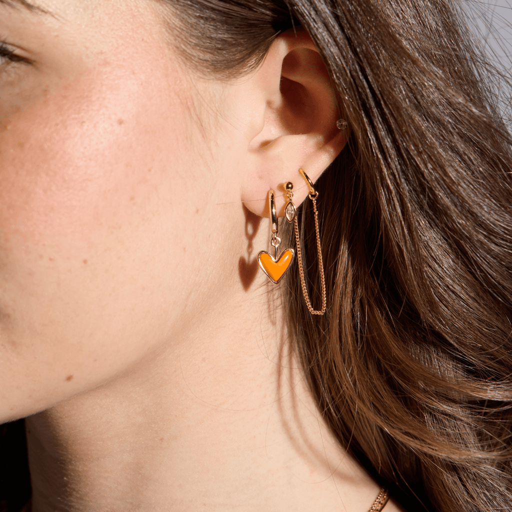 Orange Stone Sweetheart Huggies