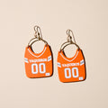 Orange Vaqueros UTRGV Football Jersey Earrings