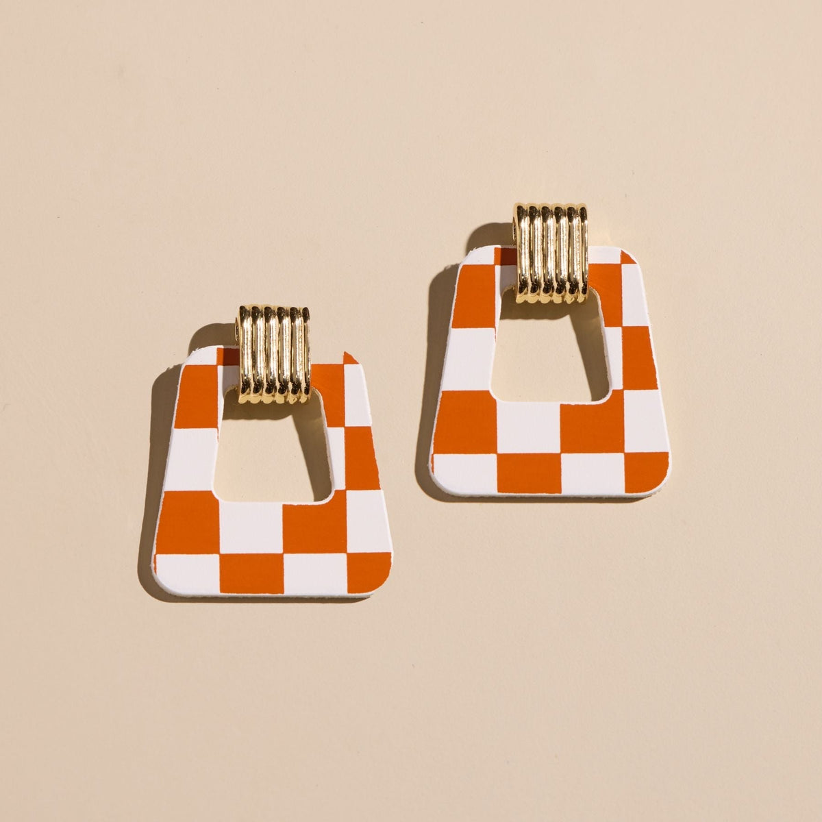 Orange & White Checkmate Avery