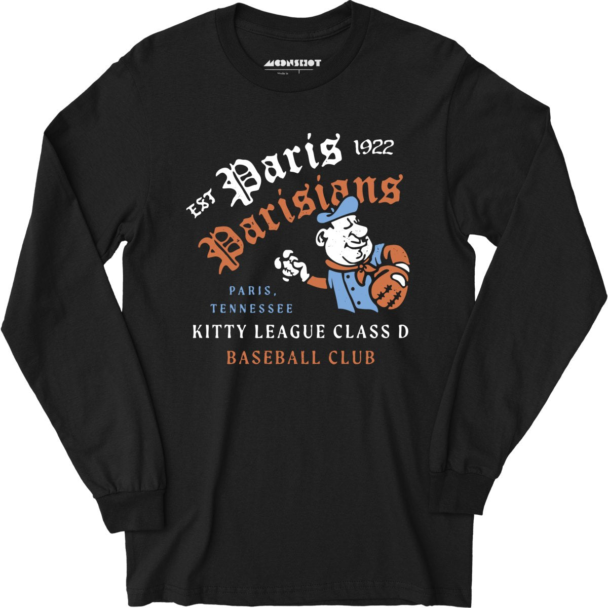 Paris Parisians - Tennessee - Vintage Defunct Baseball Teams - Long Sleeve