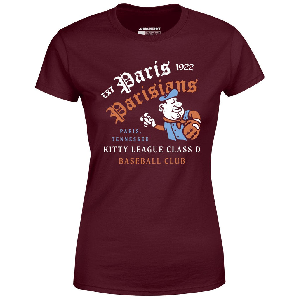 Paris Parisians - Tennessee - Vintage Defunct Baseball Teams - Women's