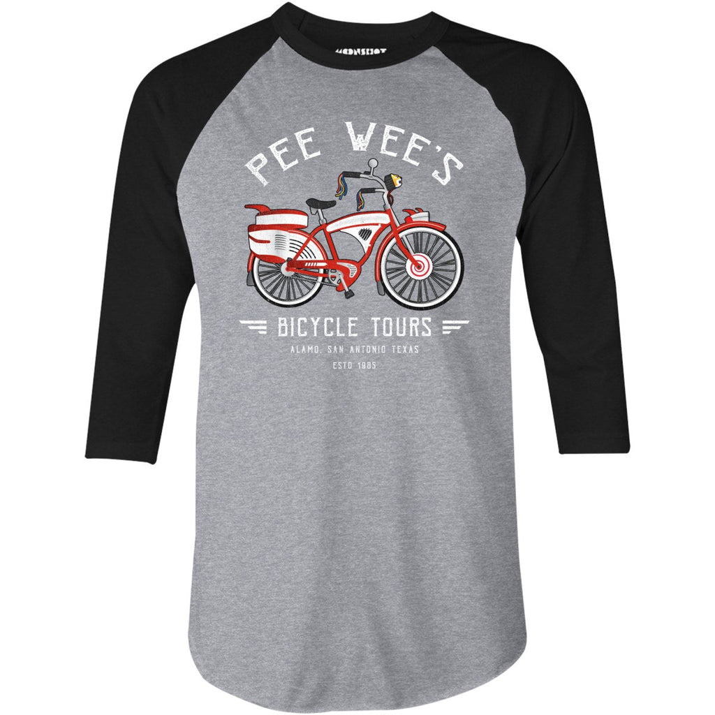 Pee Wee's Bicycle Tours - 3/4 Sleeve Raglan