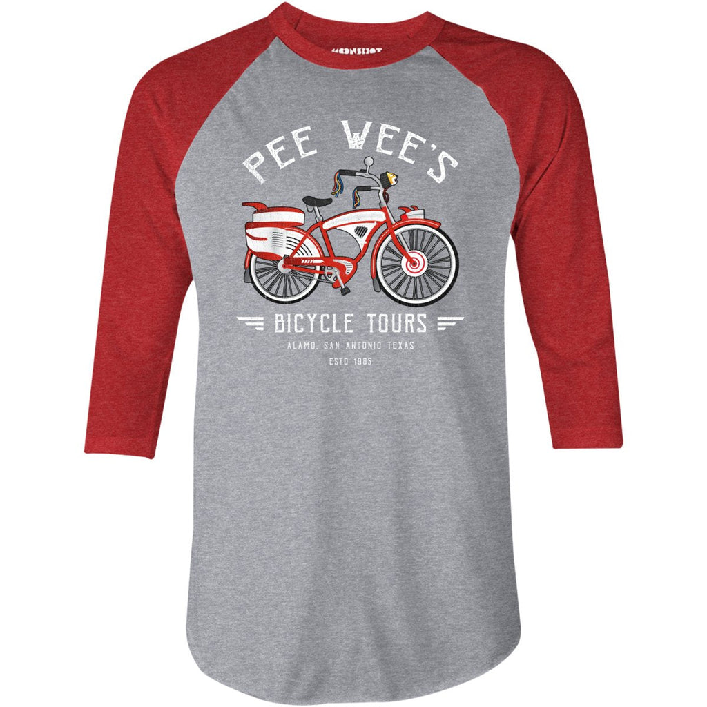 Pee Wee's Bicycle Tours - 3/4 Sleeve Raglan