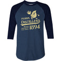Peoria Distillers - Illinois - Vintage Defunct Baseball Teams - 3/4 Sleeve Raglan