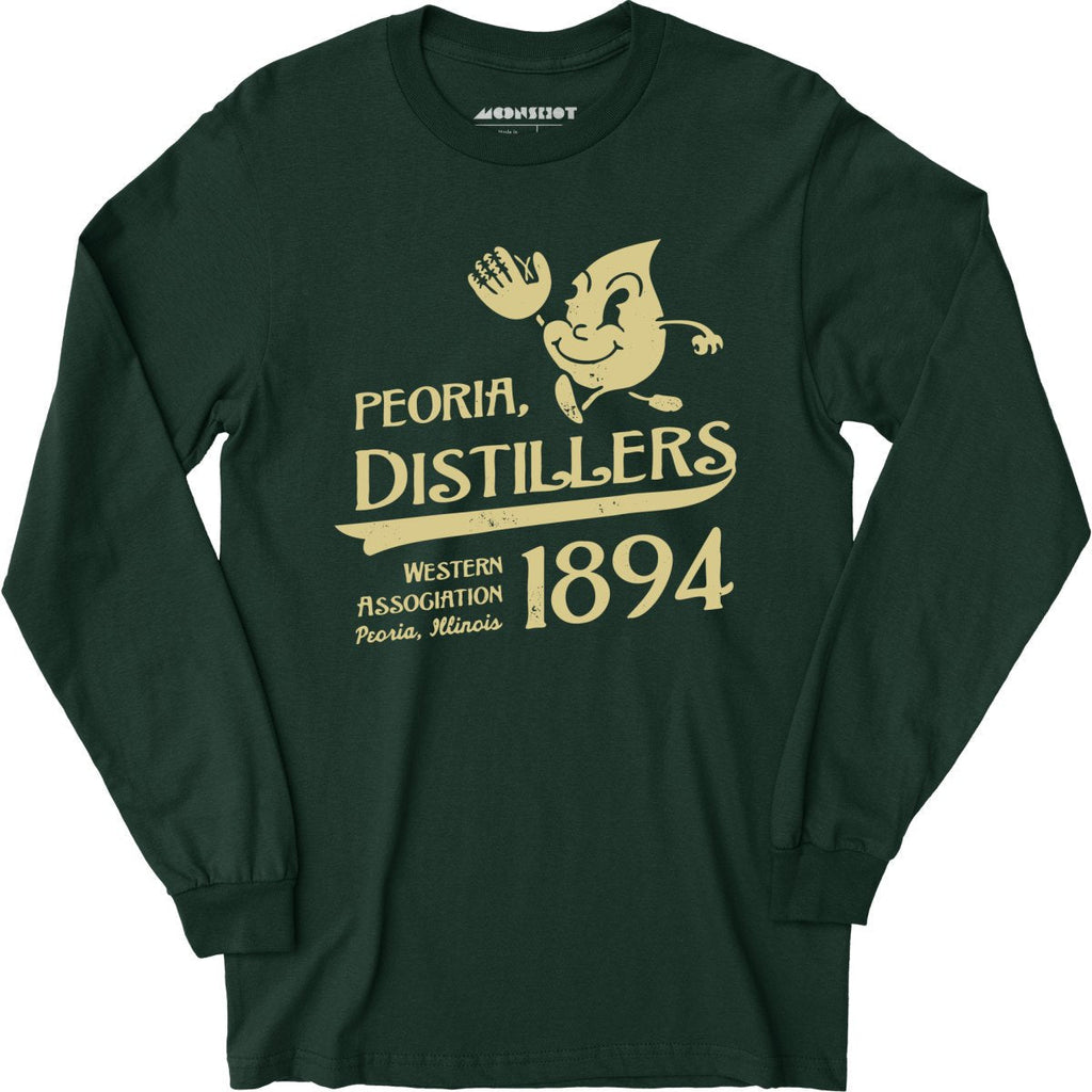 Peoria Distillers - Illinois - Vintage Defunct Baseball Teams - Long Sleeve