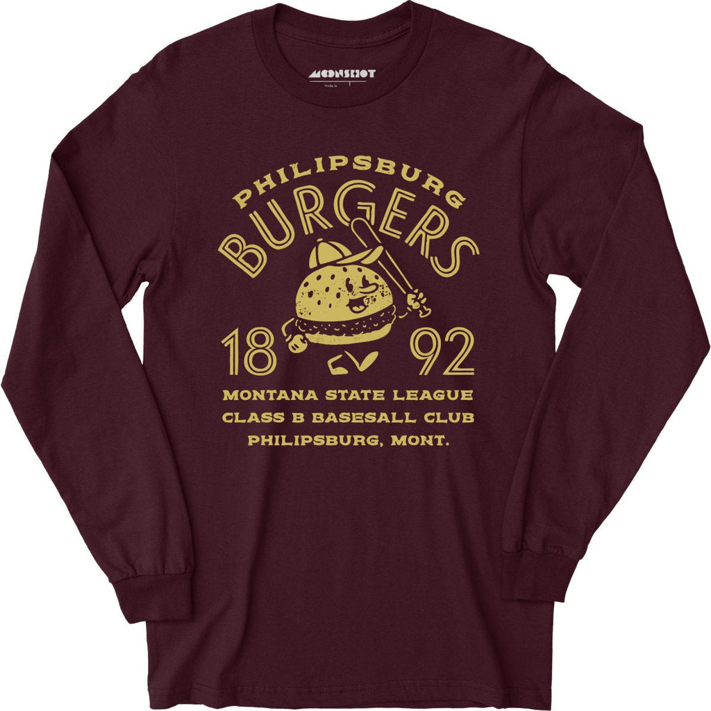 Philipsburg Burgers - Montana - Vintage Defunct Baseball Teams - Long Sleeve