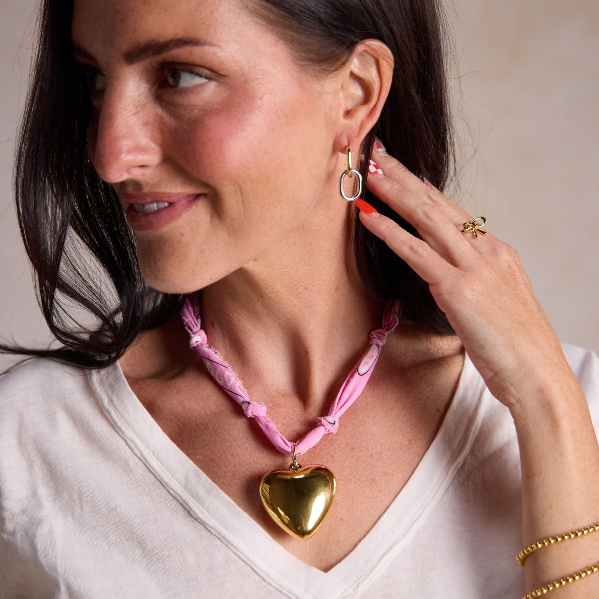 Pink Bandana Necklace