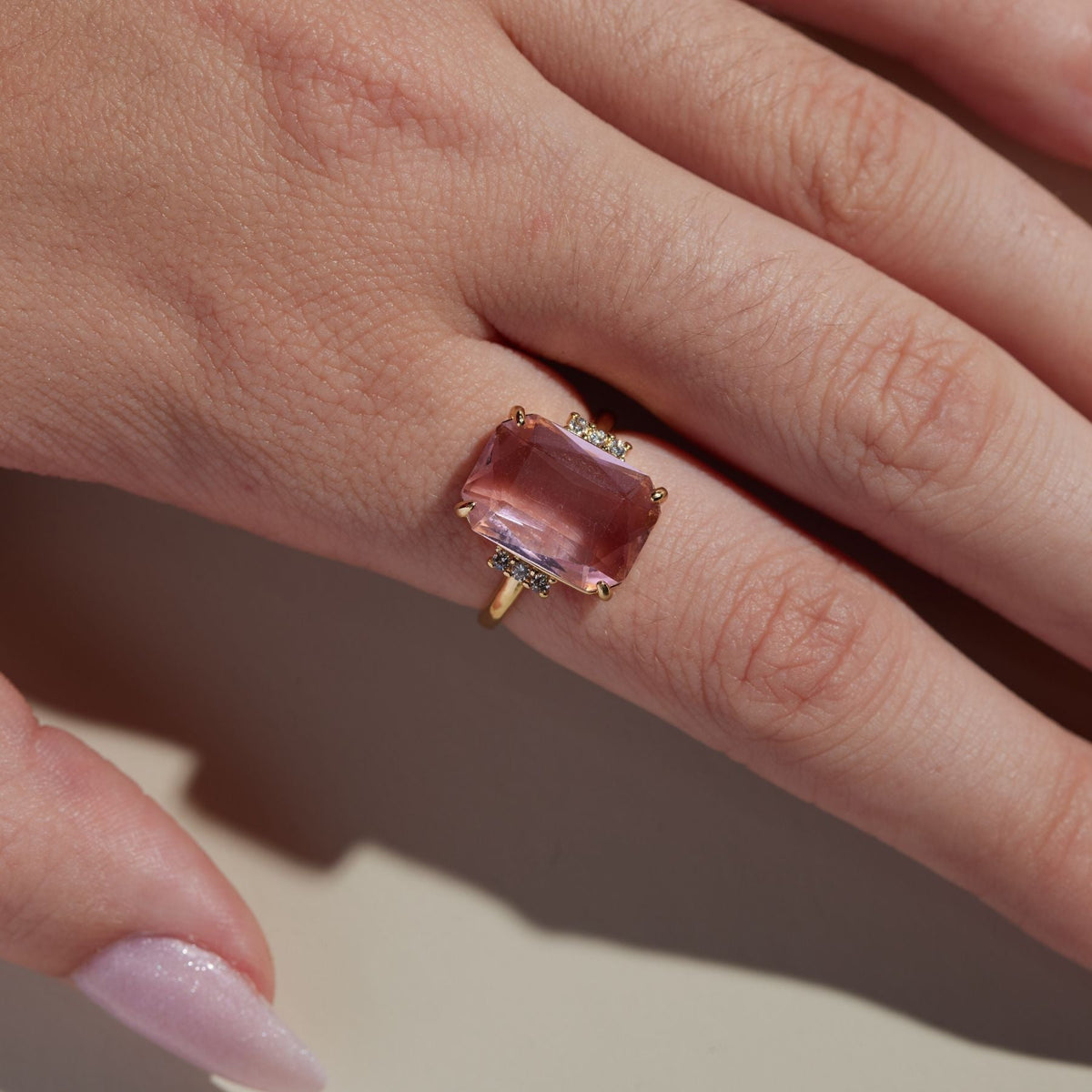 Pink Marie Statement Ring