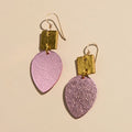 Pink Satin Holiday Lights Statement Earrings