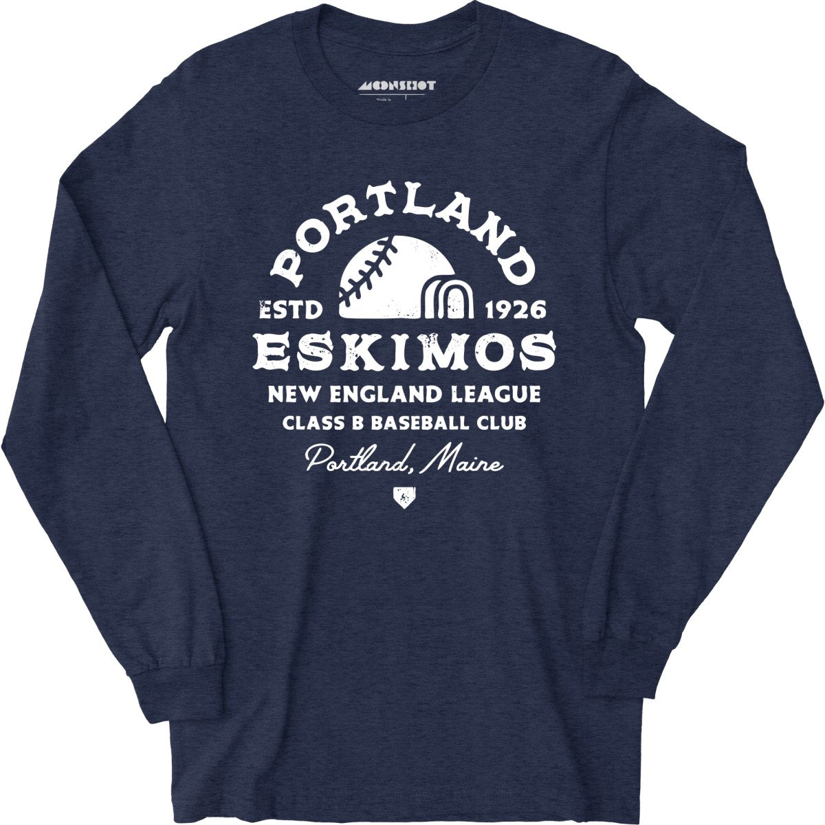 Portland Eskimos - Maine - Vintage Defunct Baseball Teams - Long Sleeve