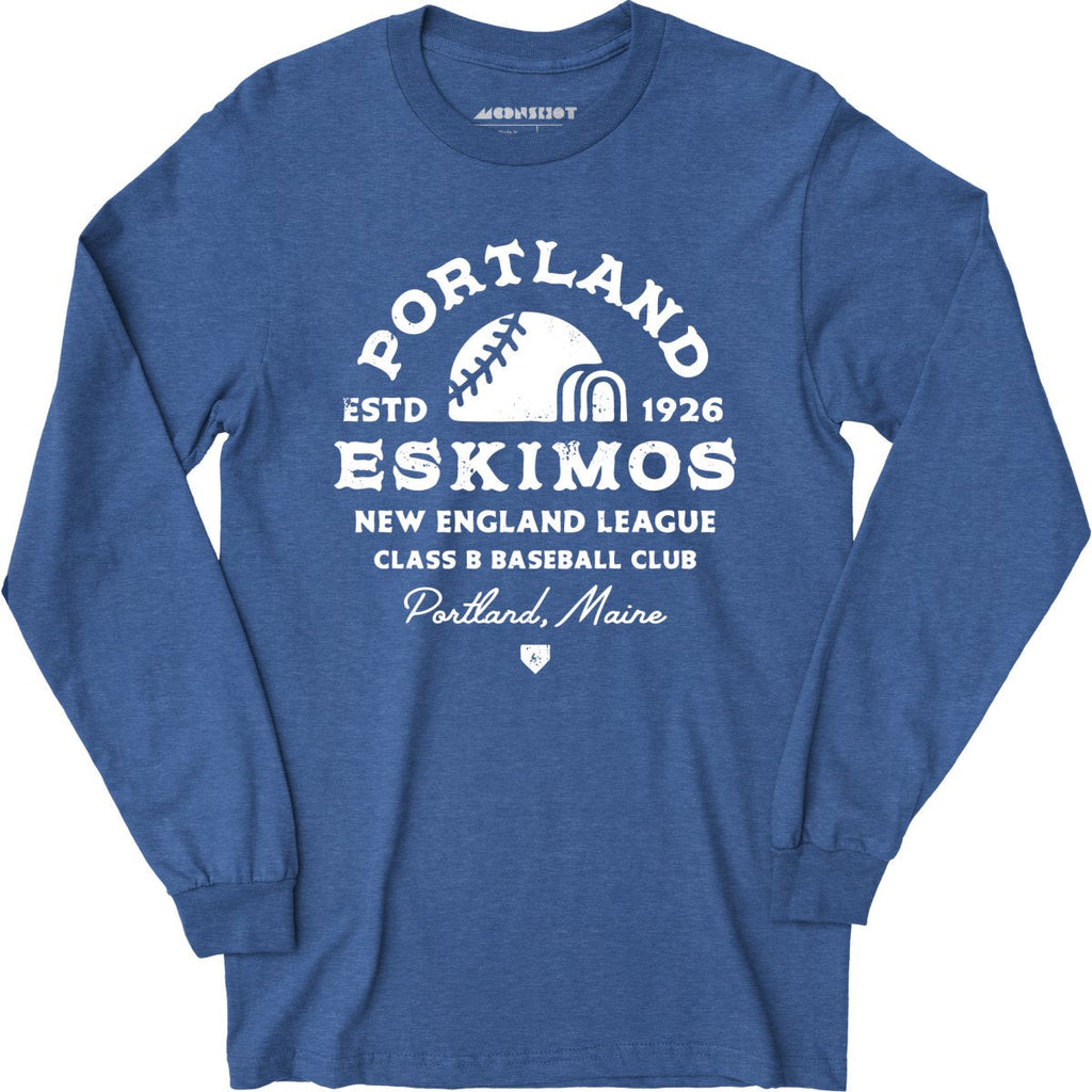 Portland Eskimos - Maine - Vintage Defunct Baseball Teams - Long Sleeve