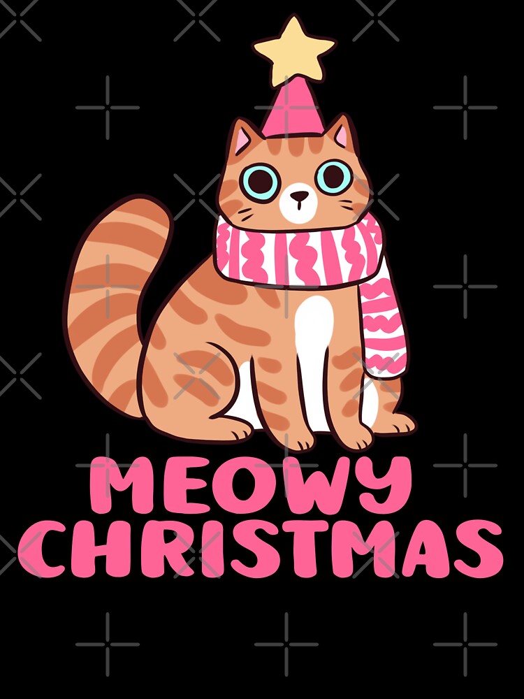 Meowy Christmas cute Christmas cat illustration by Yarafantasyart