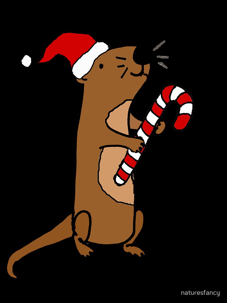 Funny Sea Otter Christmas Cartoon by Nature's Fancy