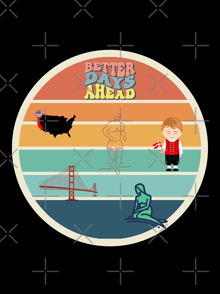 Better Days Ahead - California Dreamin' Retro Surf Poster Tee by 4uandme25