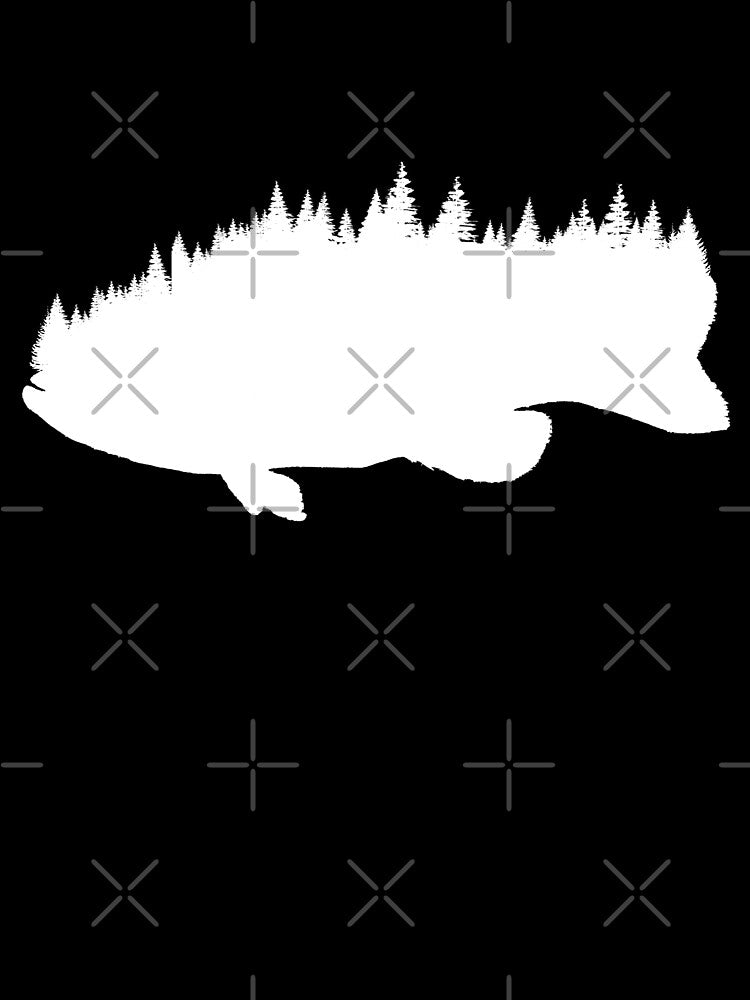 Bass Fishing Forest,Fisherman Gift by Space Art
