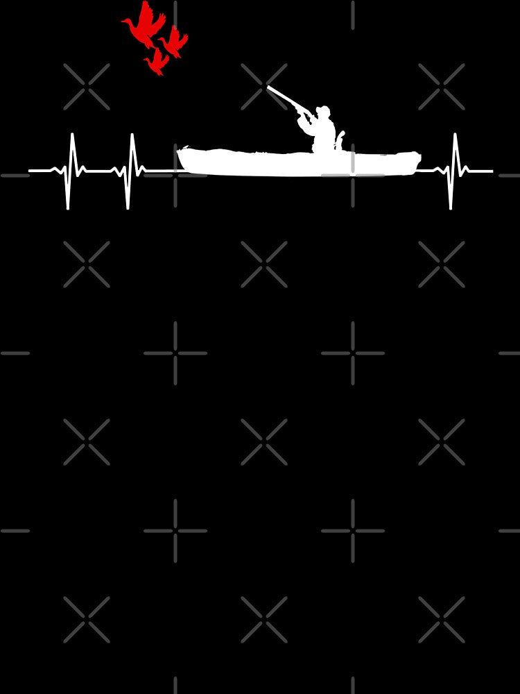Kayak Duck Hunting Heartbeat, Duck Hunting Lover Gift by Space Art