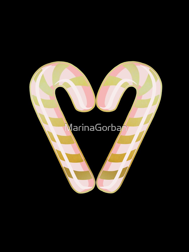 Gold ribbon candycane heart by ViewerEqualsPhoton