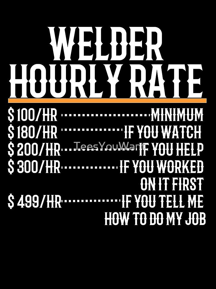 Welder  Hourly Rate by TeesYouWant