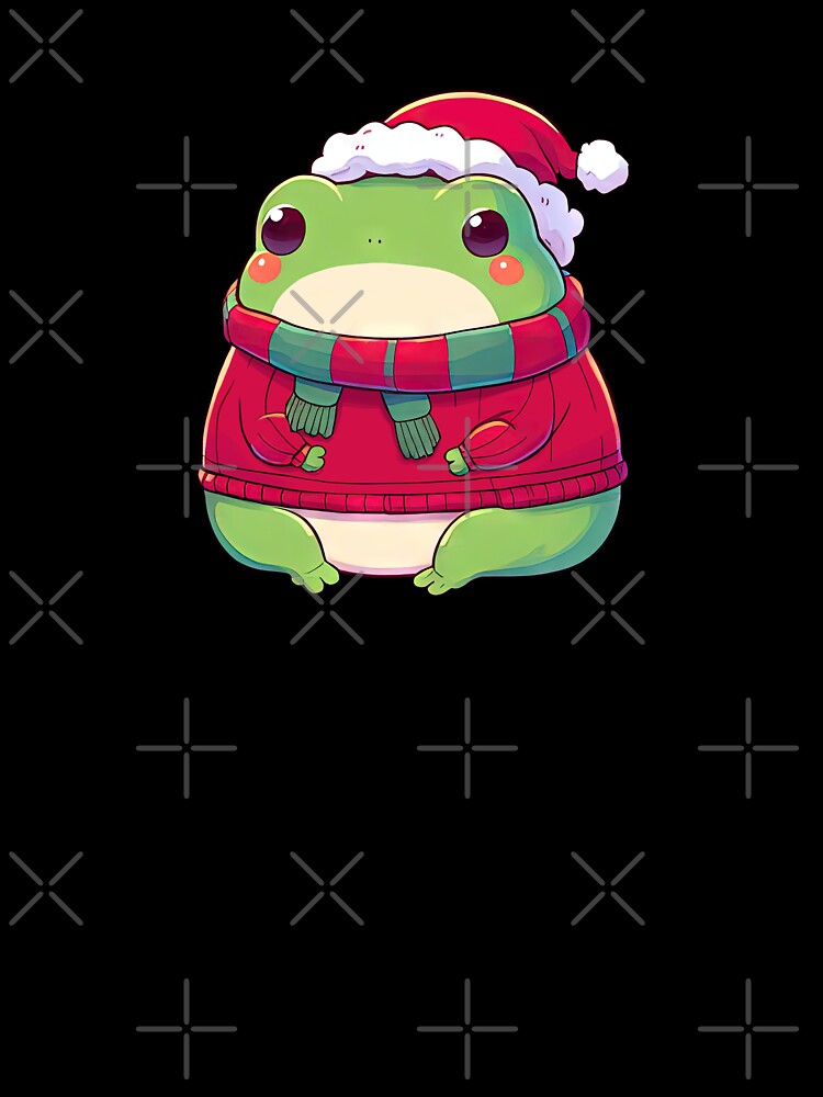 Cute Christmas Frog in Sweater by KAI-Studio