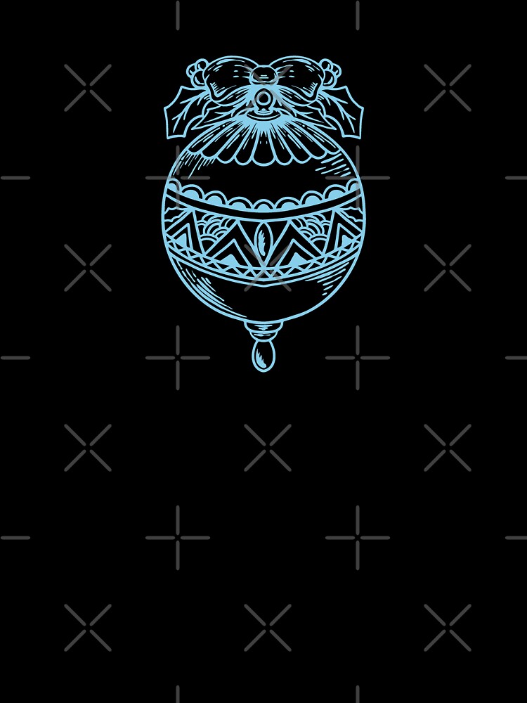 Sky Blue Vintage Christmas Ornament Design by pattern-archive