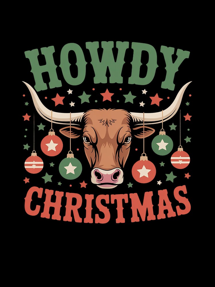 Bull Western Family Pajamas Cowboy Cowgirl Howdy Christmas by VasilisLamArt