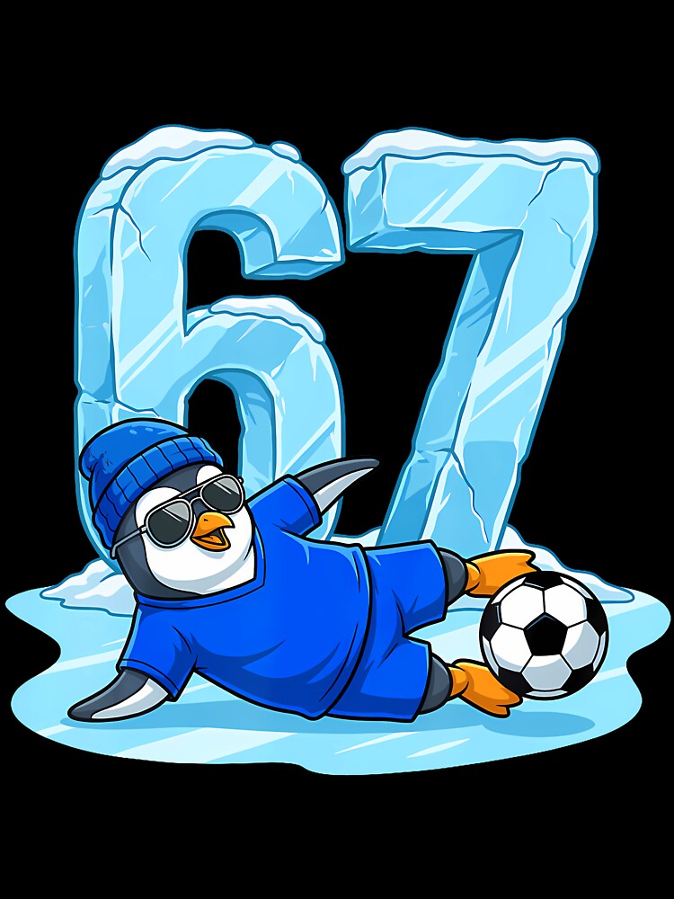 Penguin Soccer 67 Ice Slide Funny Winter Sports by endabettyau
