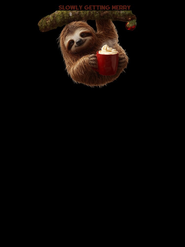 Slowly Getting Merry – Cute Sloth Christmas Design by CrazyChrisBeker