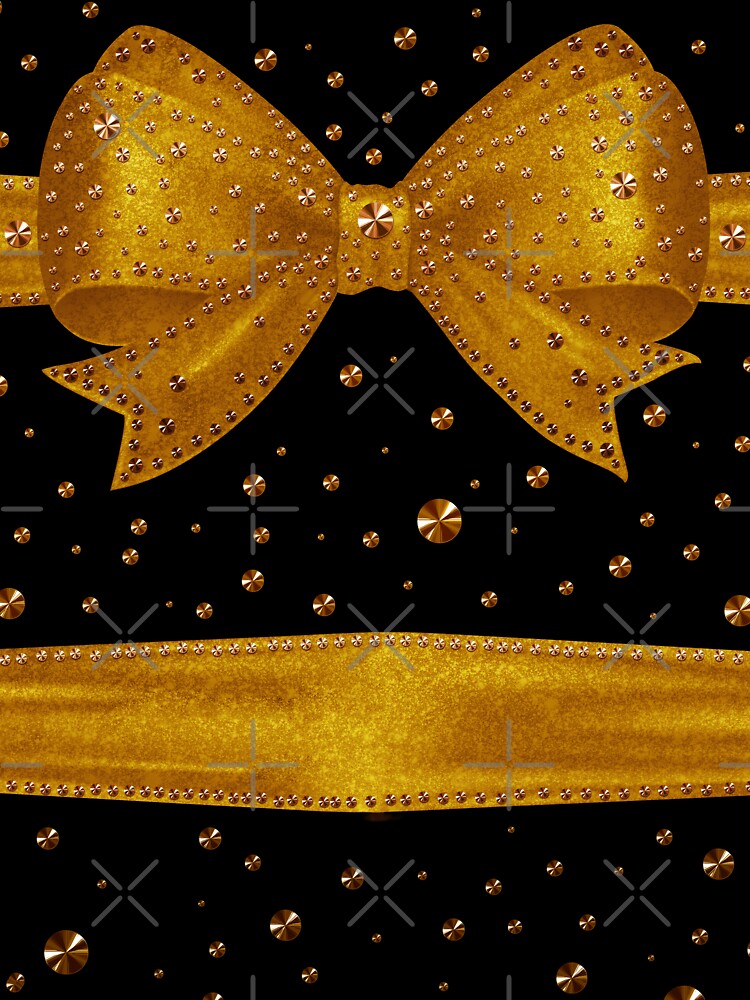 Christmas gold bows pattern festive Xmas birthday gifts by GlamourChick