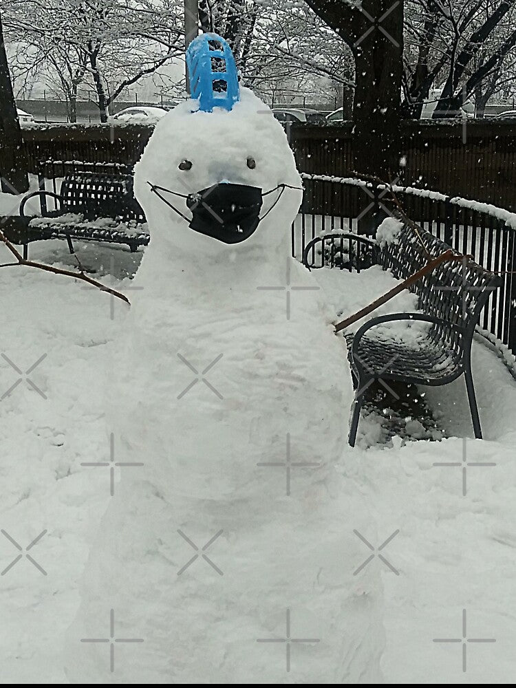 Photographic Snowman with a Mask by marvacousins246